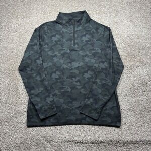 G/FORE Mens Camo Skull Quarter Zip Pullover Charcoal Green Size Large‎ 1/4
